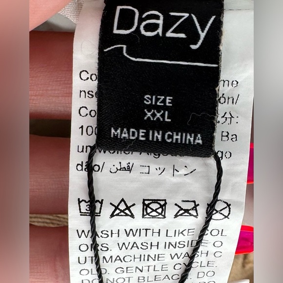 Dazy Tan Denim Fringe Bottom Shorts - Picture 7 of 9